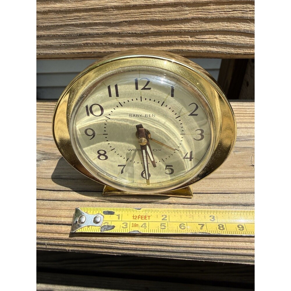 Vintage Baby Ben WESTCLOX Wind Up Mechanical  Alarm Clock Tested Working